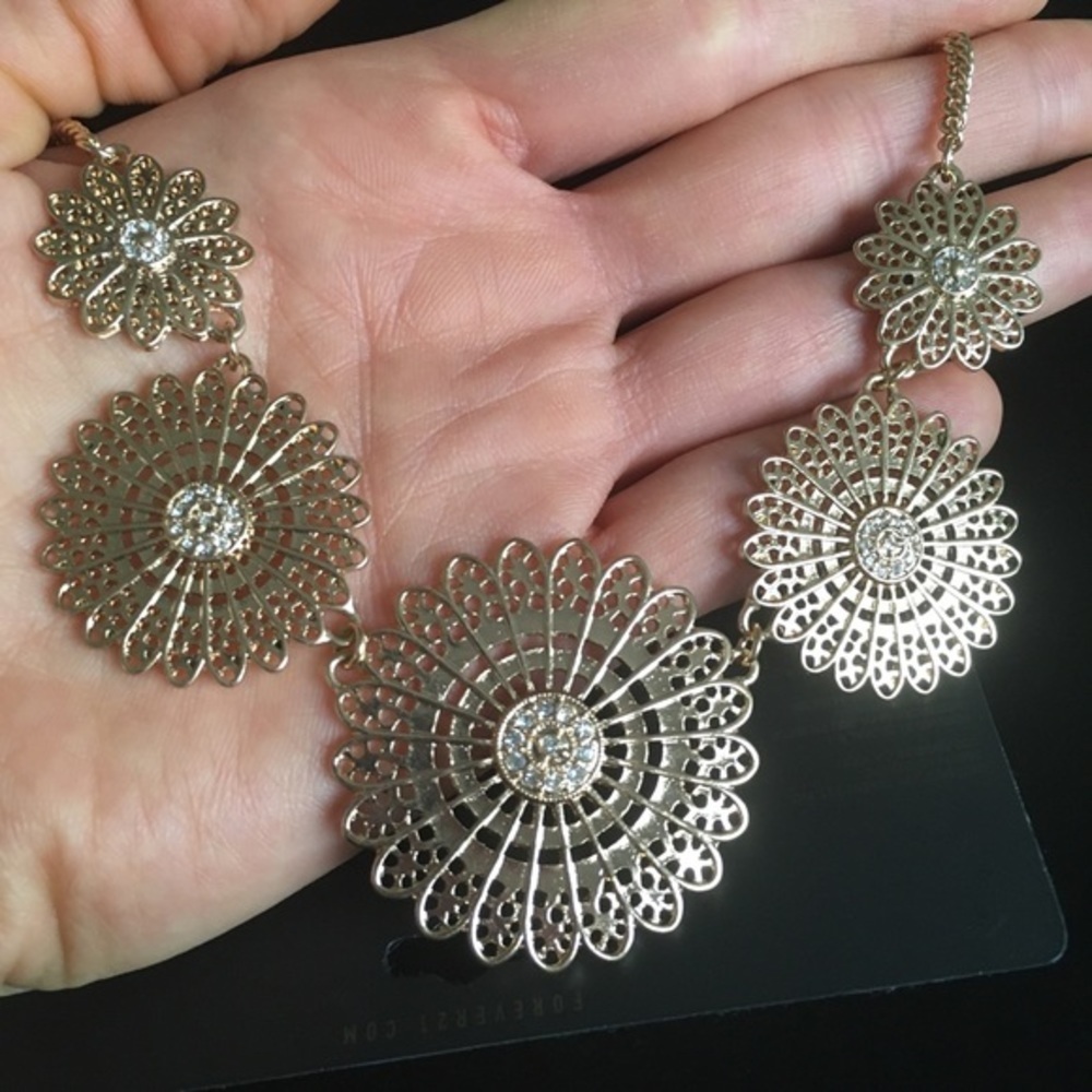 Gold Tone Boho Choker Necklace - Picture 5 of 7